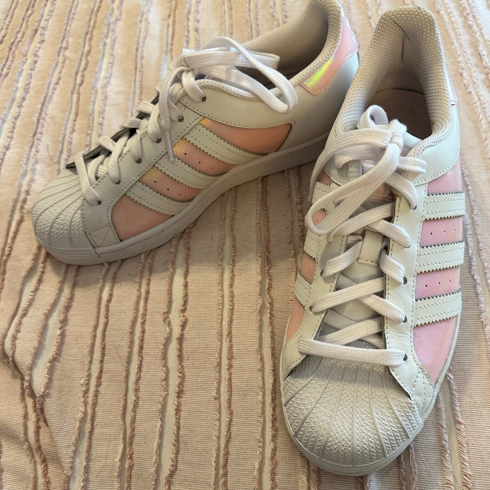 Pink Iridescent Superstar Adidas 7.5